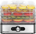 Food Dehydrator with Adjustable Temperature - Compact 5-Tray Stainless