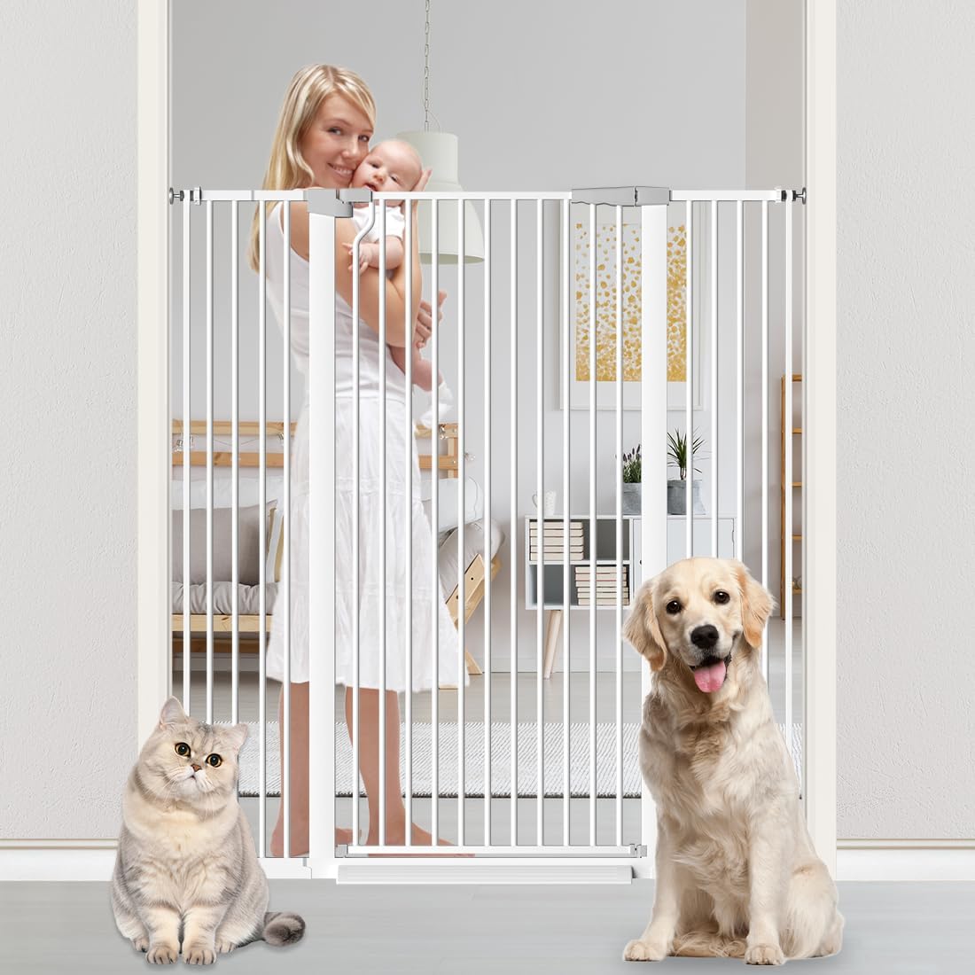 51.18 Extra Tall Cat Gate for Doorway and Indoor Safety