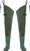 Hip Waders for Men Waterproof Nylon-Reinforced PVC Hip Boots