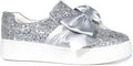 Wally Platform Sneakers for Women - Comfortable Slip On Shoes with Bow