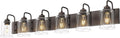 zeyu 44 in Farmhouse Bathroom Vanity Lights - 6-Light Oil Bronze