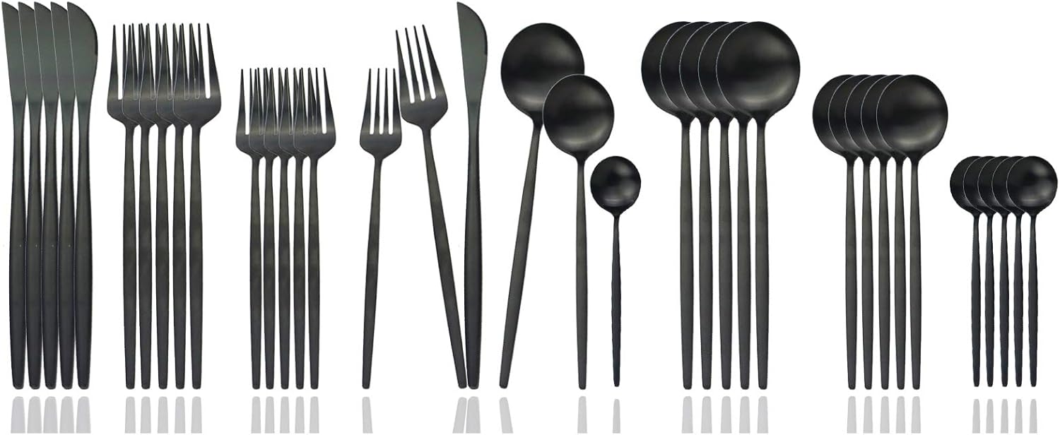 JASHII Silverware Set - 36 Piece Stainless Steel Flatware Set