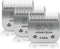 3 Pack 5FC Detachable Pet Dog Grooming Ceramic Blades - Durable Fit