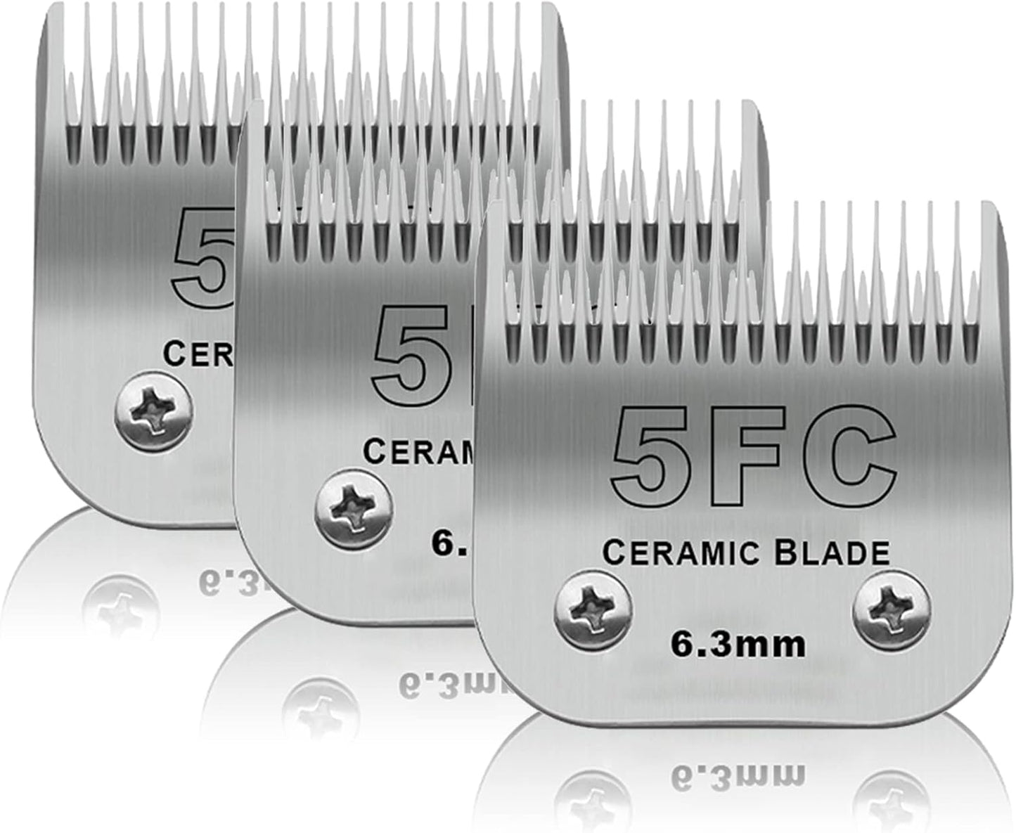 3 Pack 5FC Detachable Pet Dog Grooming Ceramic Blades for Clippers