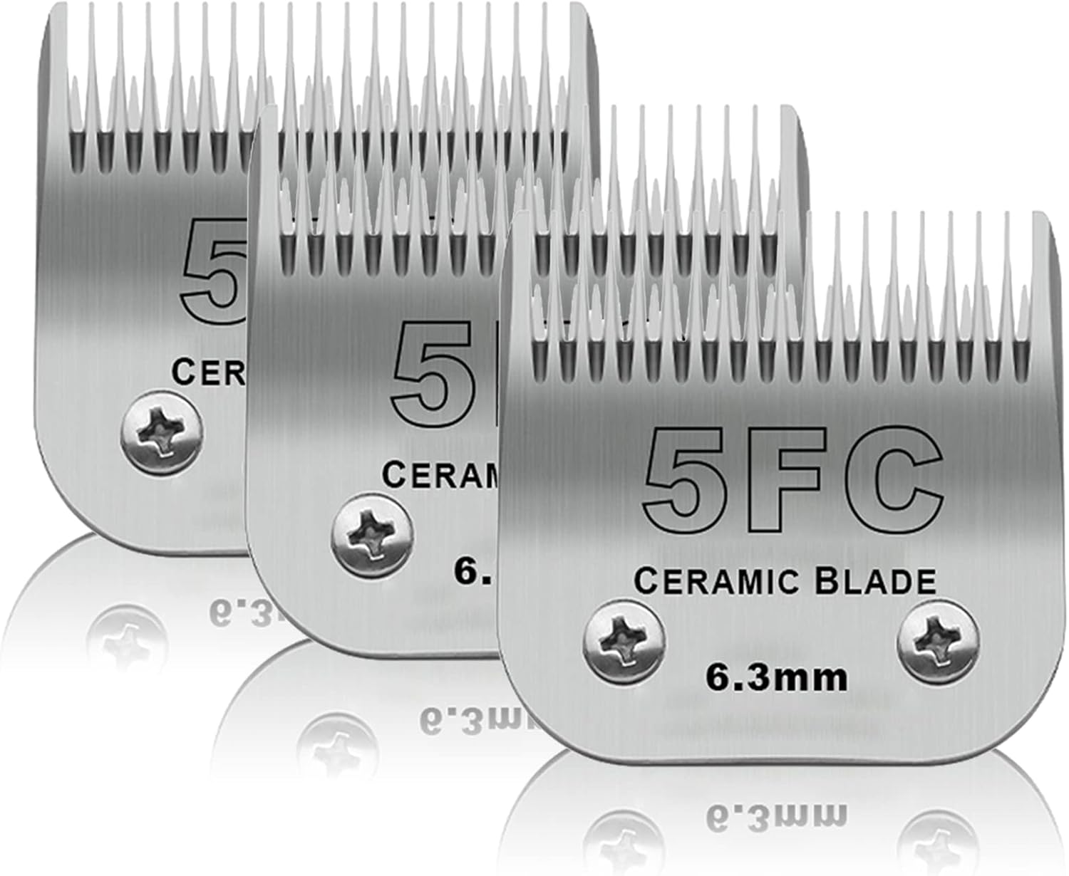 3 Pack 5FC Detachable Pet Dog Grooming Ceramic Blades for Clippers