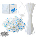 3/4 in 3M Back-Glue Self Adhesive Cable Zip Tie Mounts 100pcs