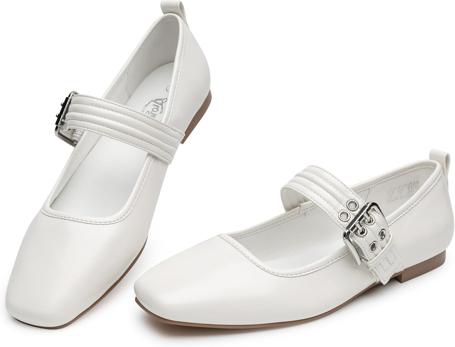 Trary Women's Ballet Flats: Comfortable Square Toe Mary Janes