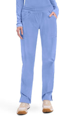 Women's Mid Rise Straight Leg Scrub Pants WW170 - 6 Pockets Comfort