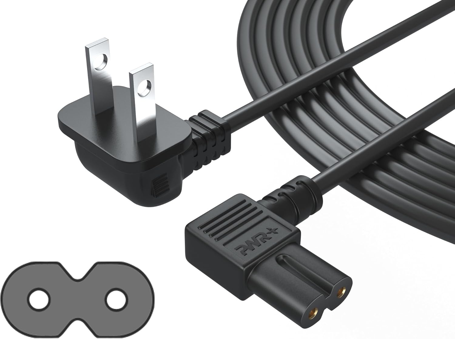 2 Prong TV Power Cord for Samsung TCL Roku