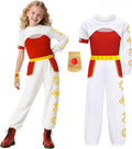 Kids Girls Zombies Nova Cheerleader Outfit 4pcs Set - Halloween Ready