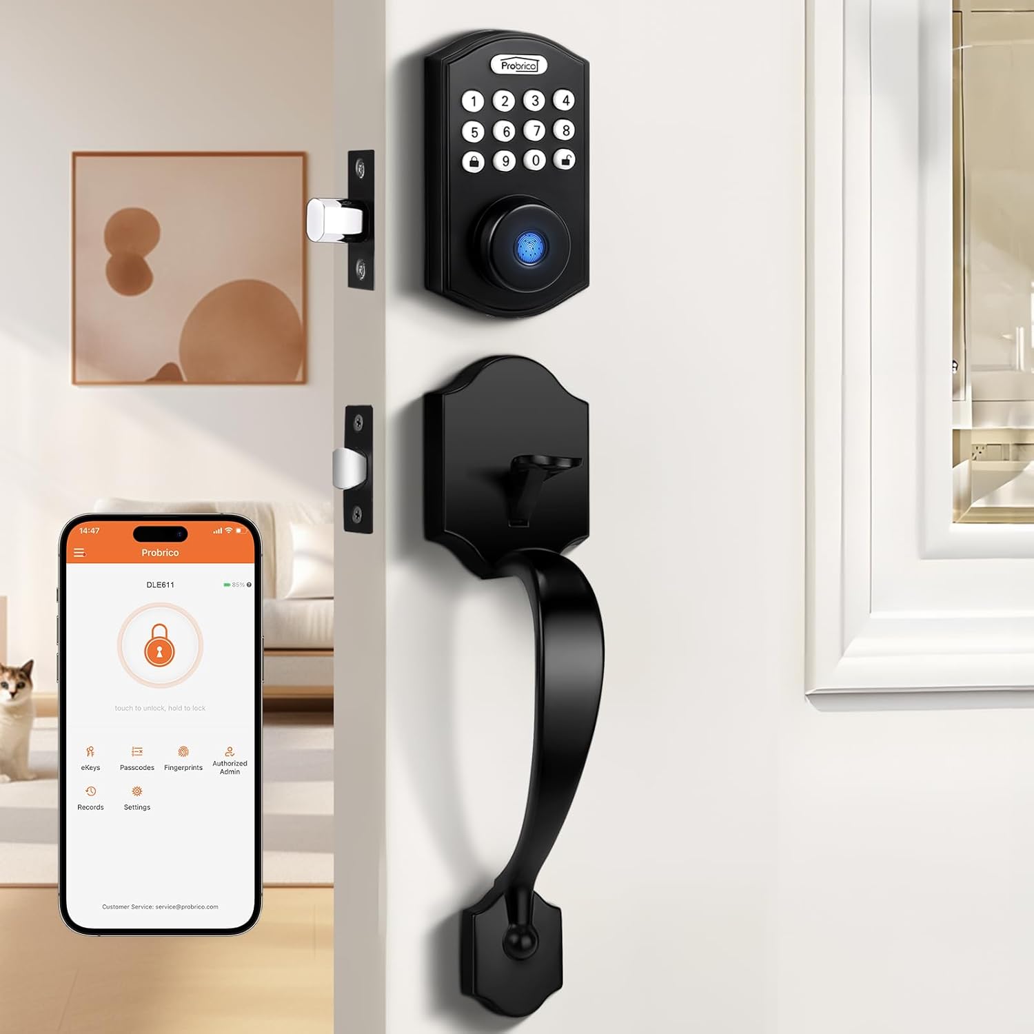 Probrico Smart Keyless Deadbolt Lock Set - Secure Your Front Door