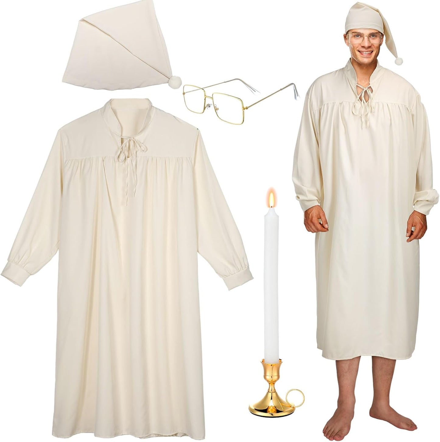 Cuffbow 5 Pcs Funny Pajama Set for Men Halloween Costume