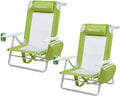 Old Bahama Bay Reclining Beach Chair with Cooler Bag for Comfort