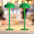 Green Led Cordless Table Lamps Rechargeable Set of 2 - Portable