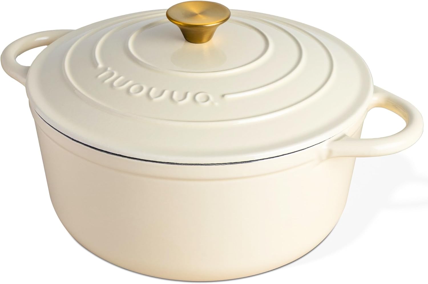 Nuovva Enamelled Cast Iron Dutch Oven Pot for Versatile Cooking