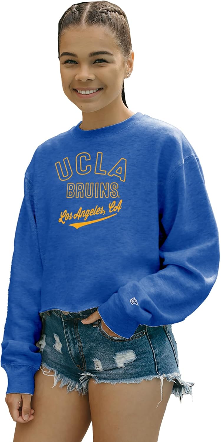 UCLA Bruins Women's Crop Crewneck Sweatshirt for Team Pride