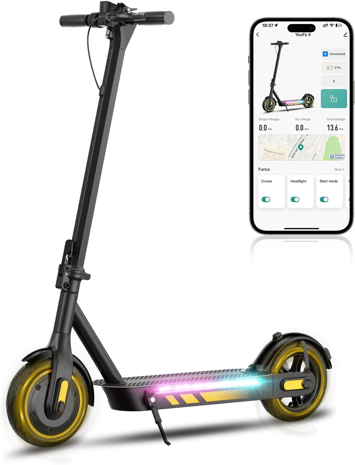 Electric Scooter for Adults with Powerful Motor and Long Range
