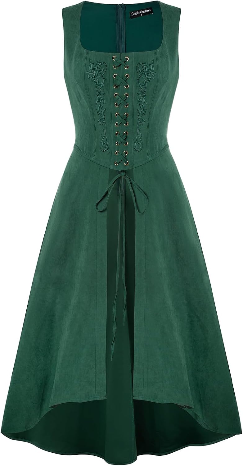 Renaissance Dress for Women: Pirate Halloween Cosplay Overdress