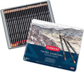 Derwent Tinted Charcoal Pencils 24-Count - Controlled Charcoal Effects