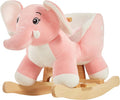 FUNLIO Elephant Baby Rocking Horse for Toddlers - Soft Pink Rocker
