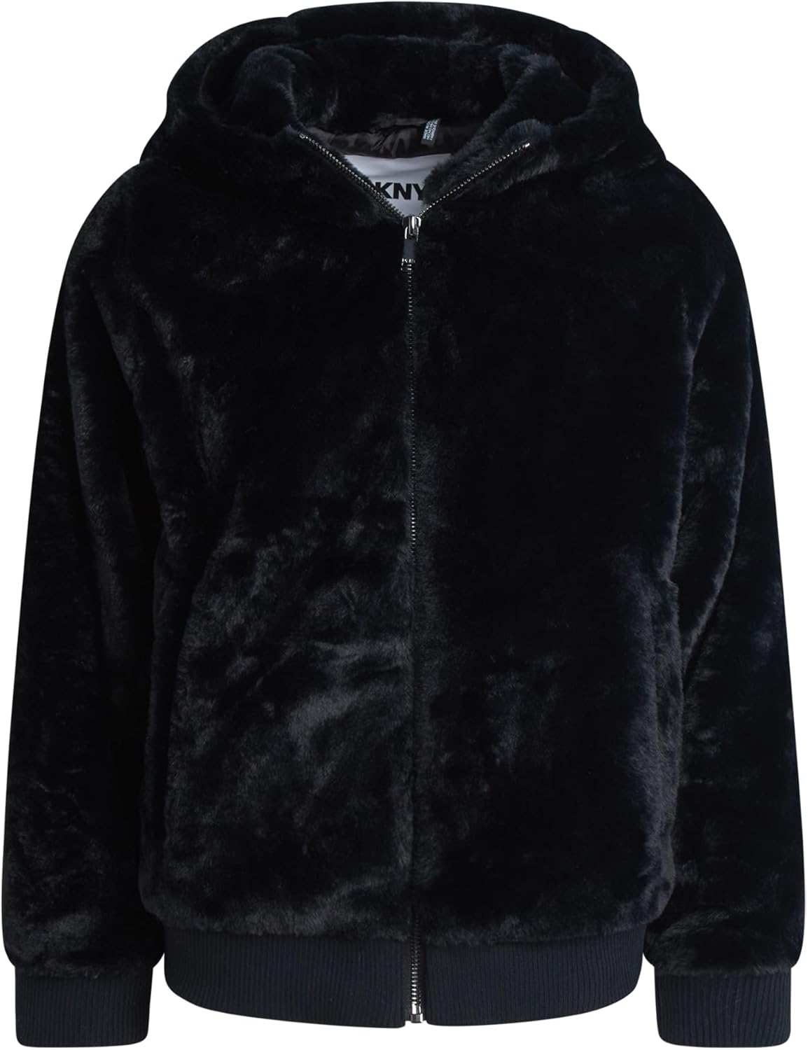 DKNY Girls Fleece Jacket - Cozy Faux Fur Winter Coat for Kids