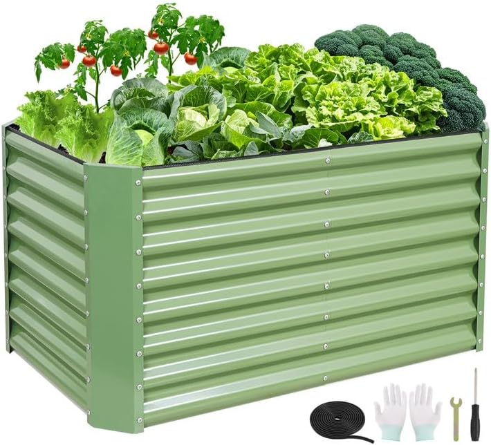 4x2x2ft Raised Garden Bed for Vegetables, Flowers, and Herbs