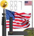 Thickened 20FT RV Flag Pole Portable Tire-Mount Flagpole - Travel