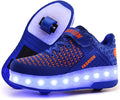 Kids Roller Shoes with Wheels and LED Lights - Nsasy Boy Girl Sneakers