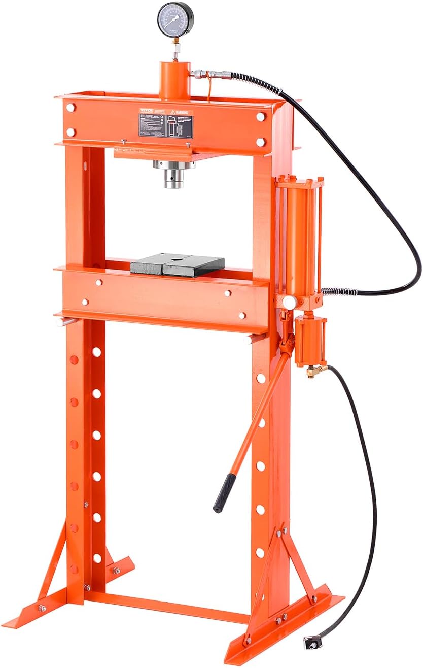 VEVOR Hydraulic Shop Press: 30 T H-Frame for Garage Use