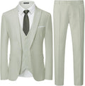 Men's Slim Fit 3-Piece Suit Set - Two Button Black Tuxedo