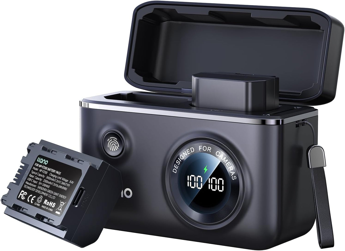 llano NP-FZ100 Batteries & Charger Set for Sony Cameras