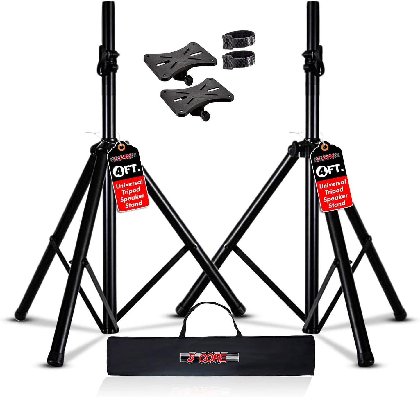 Adjustable Speaker Stand Tripod for DJ Studio Monitors Pair