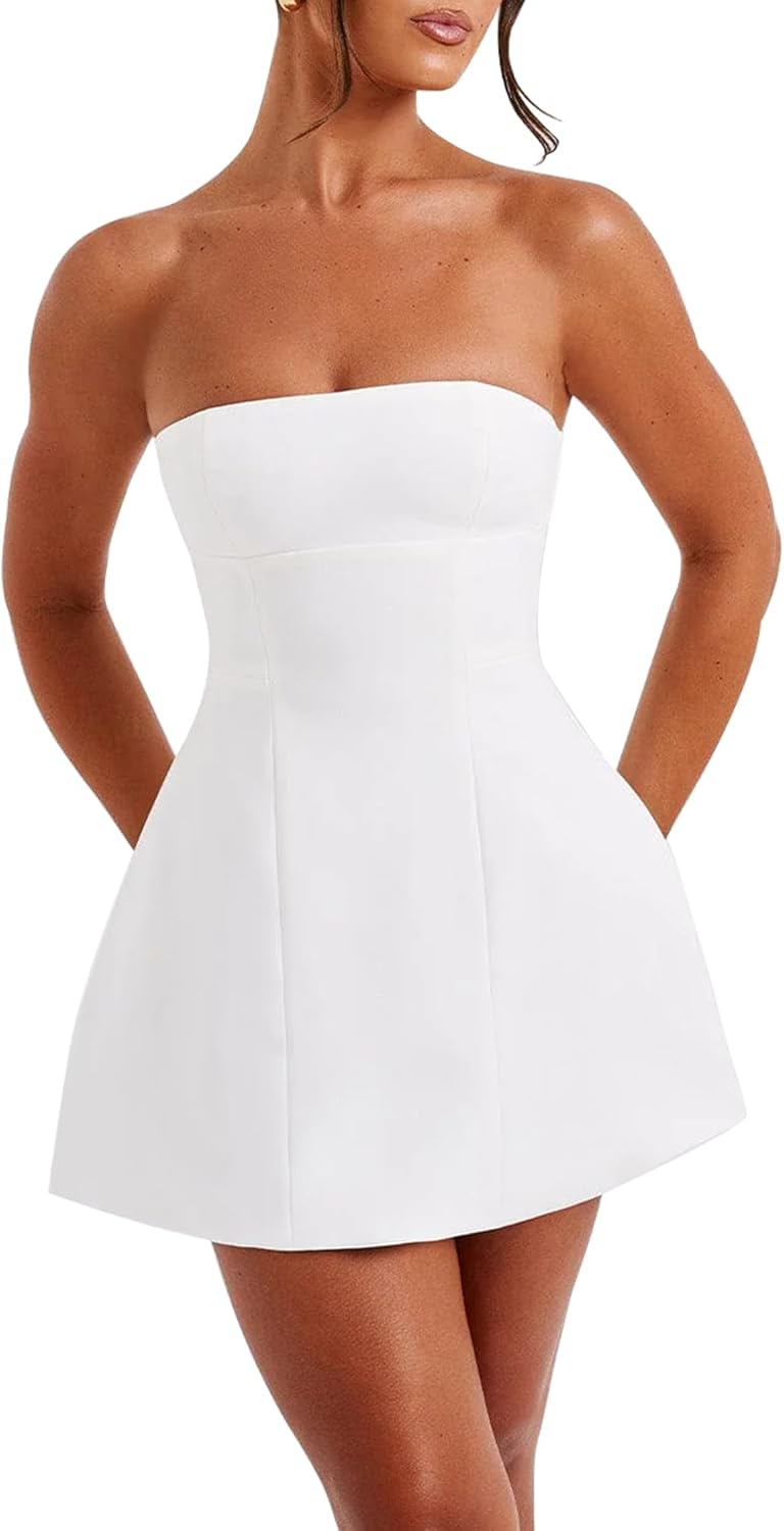 LuFeng Women's Sexy Strapless Backless Tube Top Dress Review