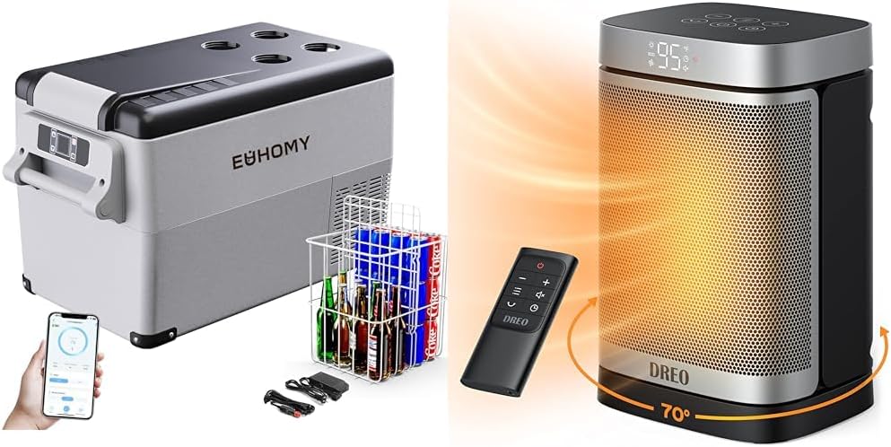 EUHOMY 12V Car Fridge: 38 Quart Cooler & 1500W Heater