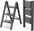 WOA WOA Step Ladder 3-Step - Portable Foldable Home Ladder