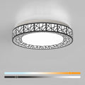 16 Inch Flush Mount Ceiling Light - Modern Black LED Fixture