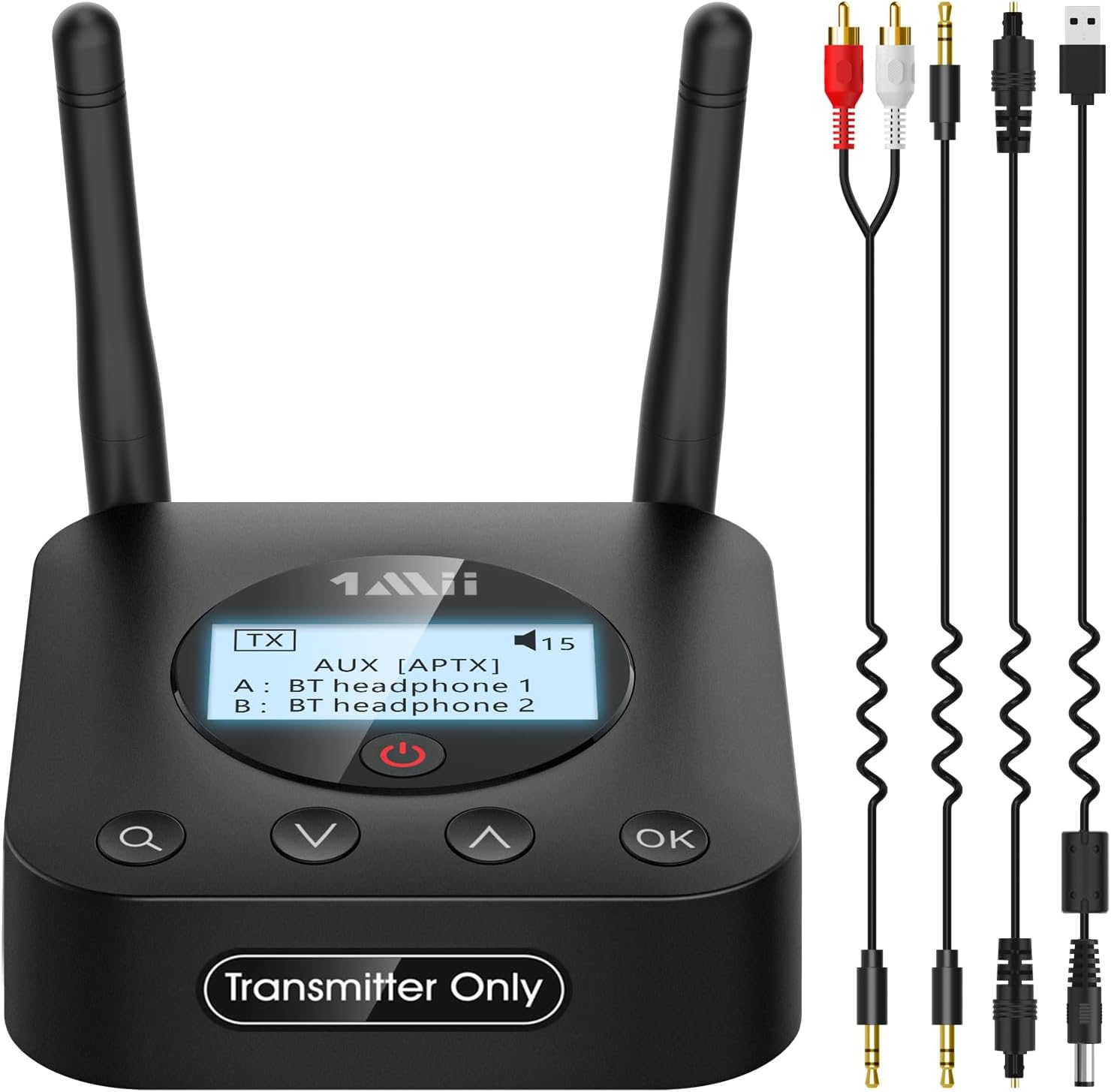 1Mii B06TX+ Bluetooth 5.2 Transmitter for TV and PC Use