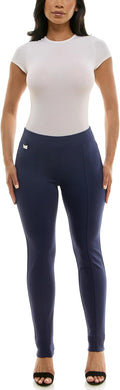 Pull On Ankle Pant with Metal Tab - Flattering Everyday Legging Pant