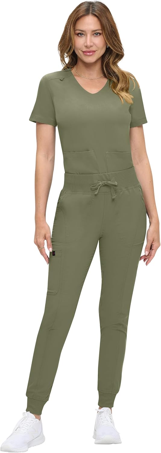 Natural Uniforms Womens Ultra-Soft Luxe Stretch Jogger Scrub Set