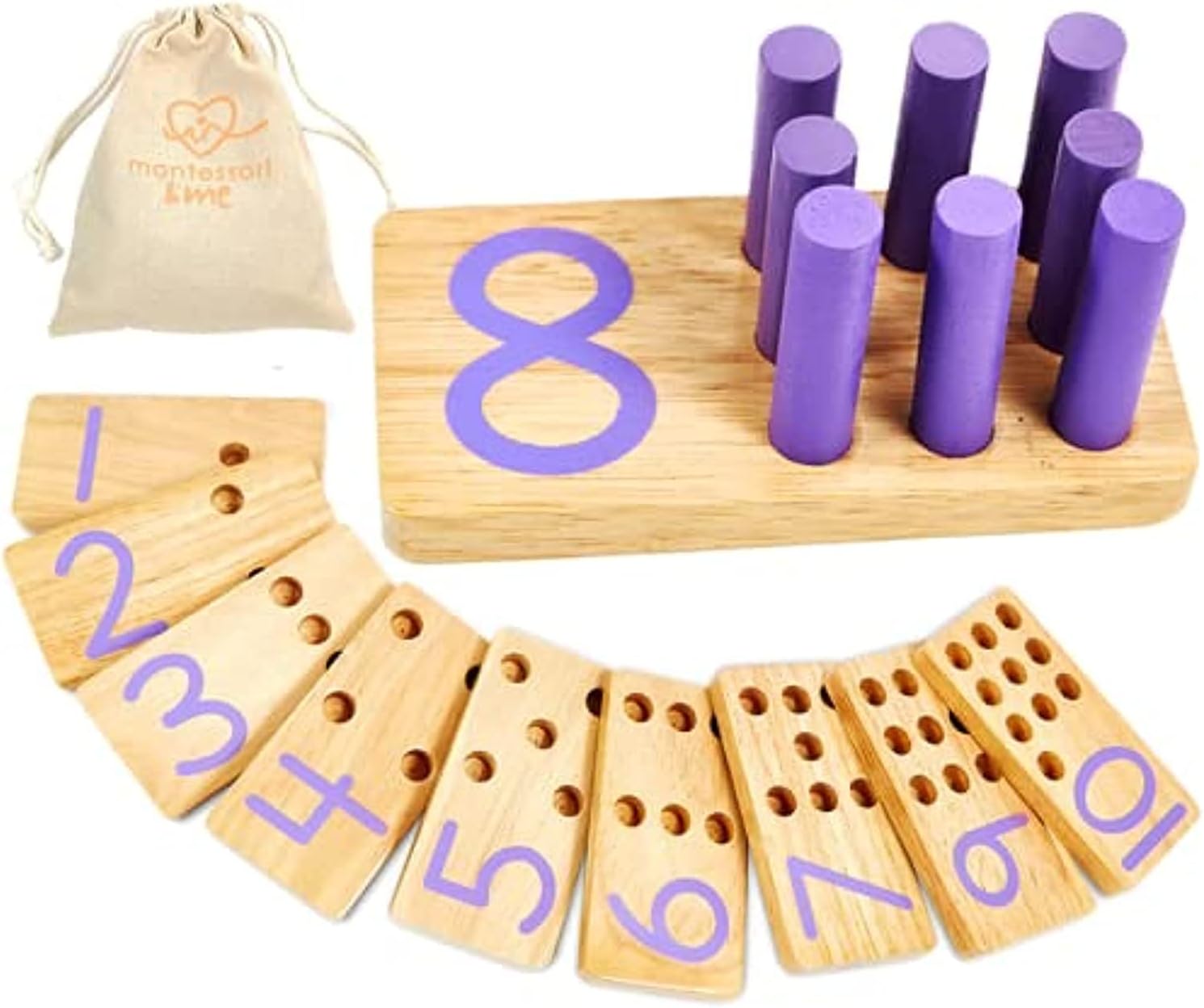 Counting Peg Board Montessori Math Tools for Kids Learning Fun