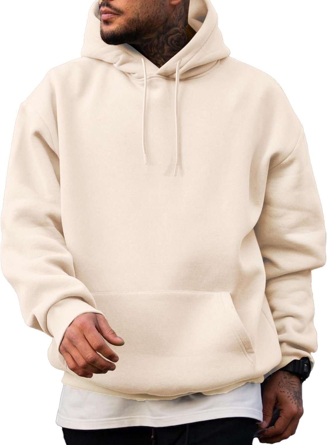 JMIERR Mens Casual Cotton Hooded Sweatshirts for Everyday Wear