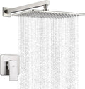 POP SANITARYWARE Shower Faucet Set with 12in Rainfall Head - Brushed