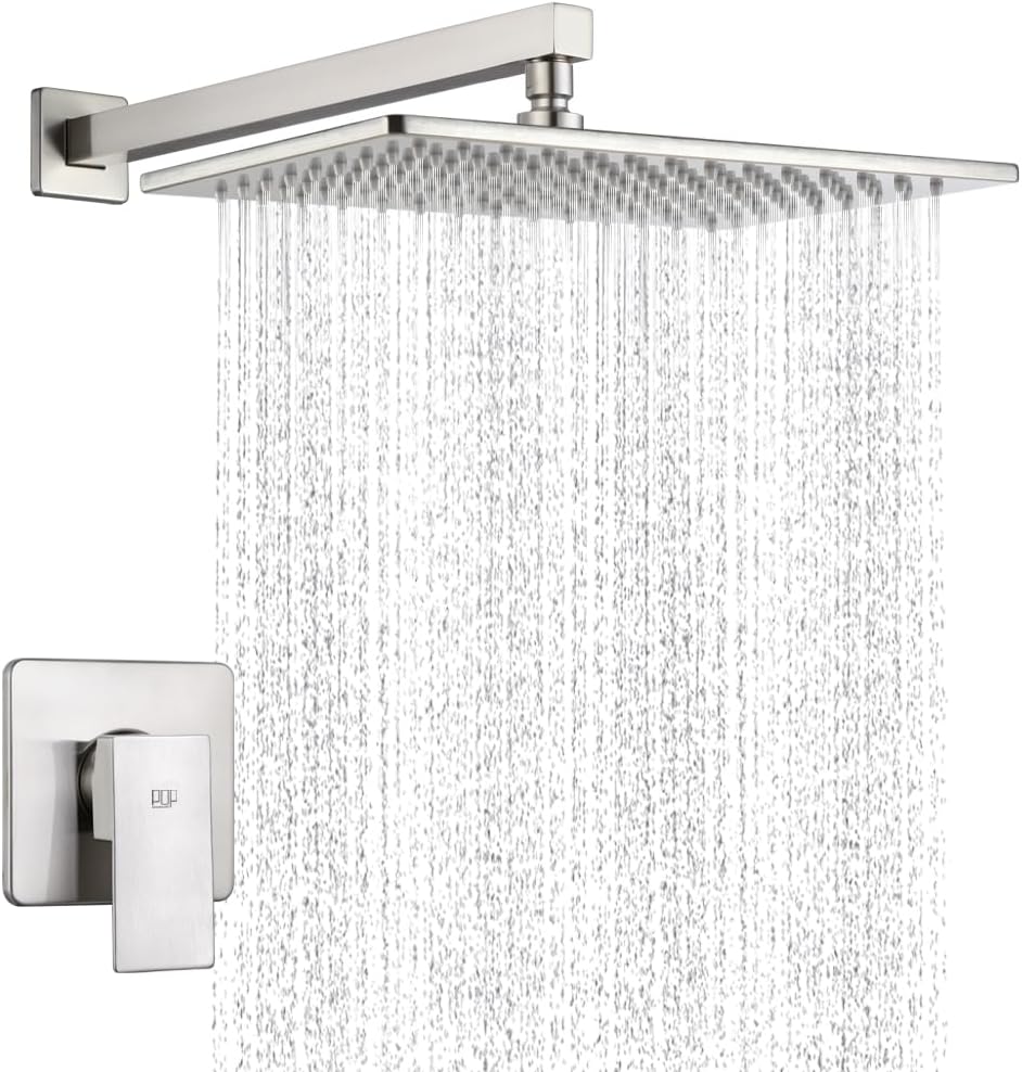 Rainfall Shower Faucet Set with 12 Inch Shower Head Design