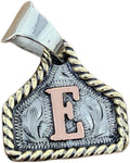 Handmade Cow Tag Copper Initial Necklace - Personalized Copper Initial