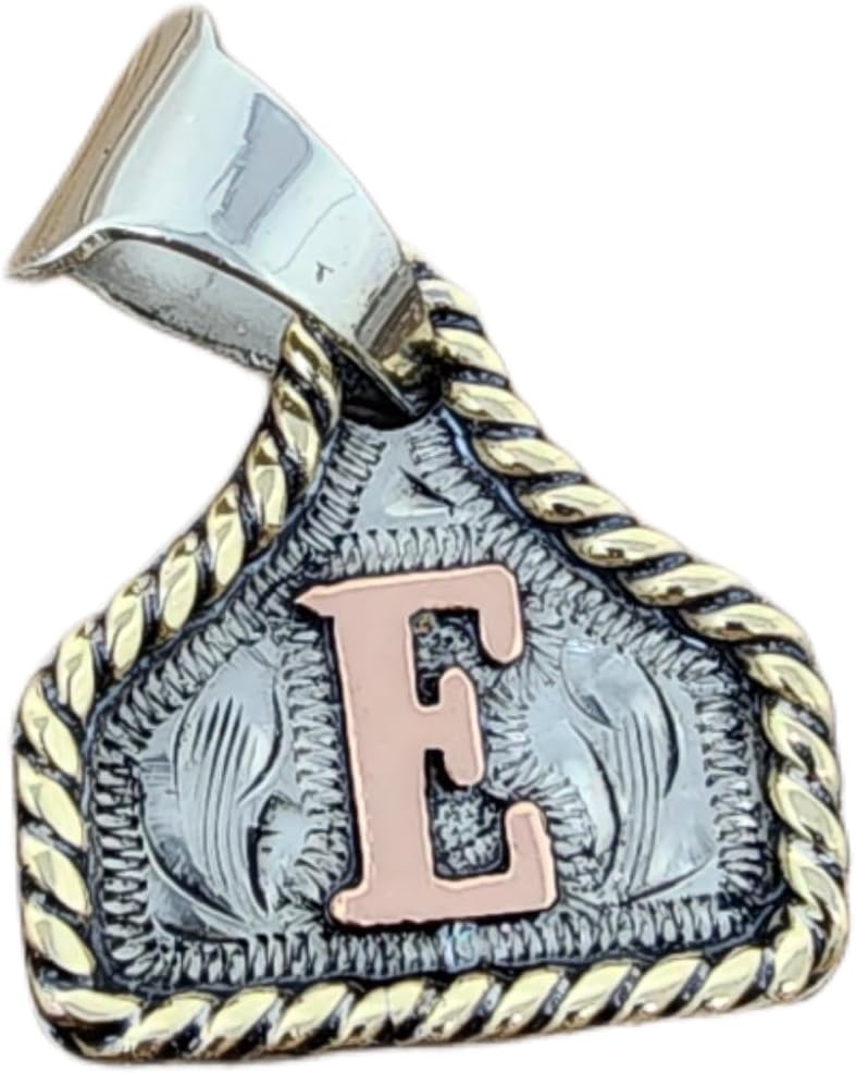 Handmade Cow Tag Copper Initial Necklace - Unique Personalized Gift