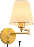 VONLUCE Swing Arm Wall Lamp - Adjustable Bedside & Hallway Sconce