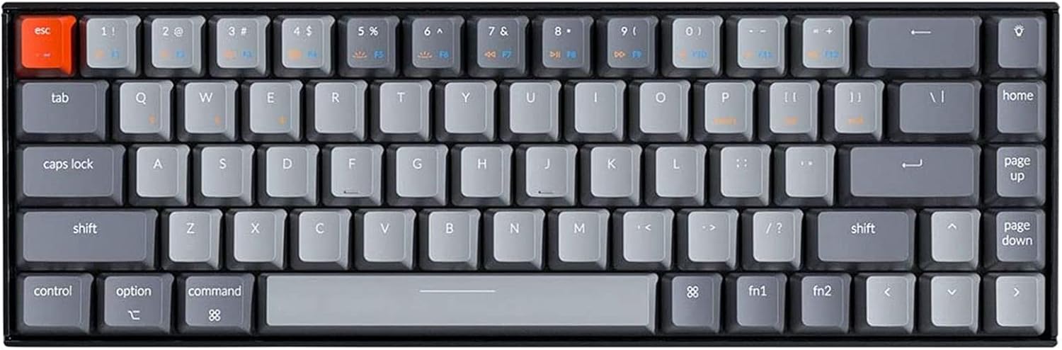 Keychron K6: Wireless Mechanical Keyboard, G Pro Red Switch, Backlit