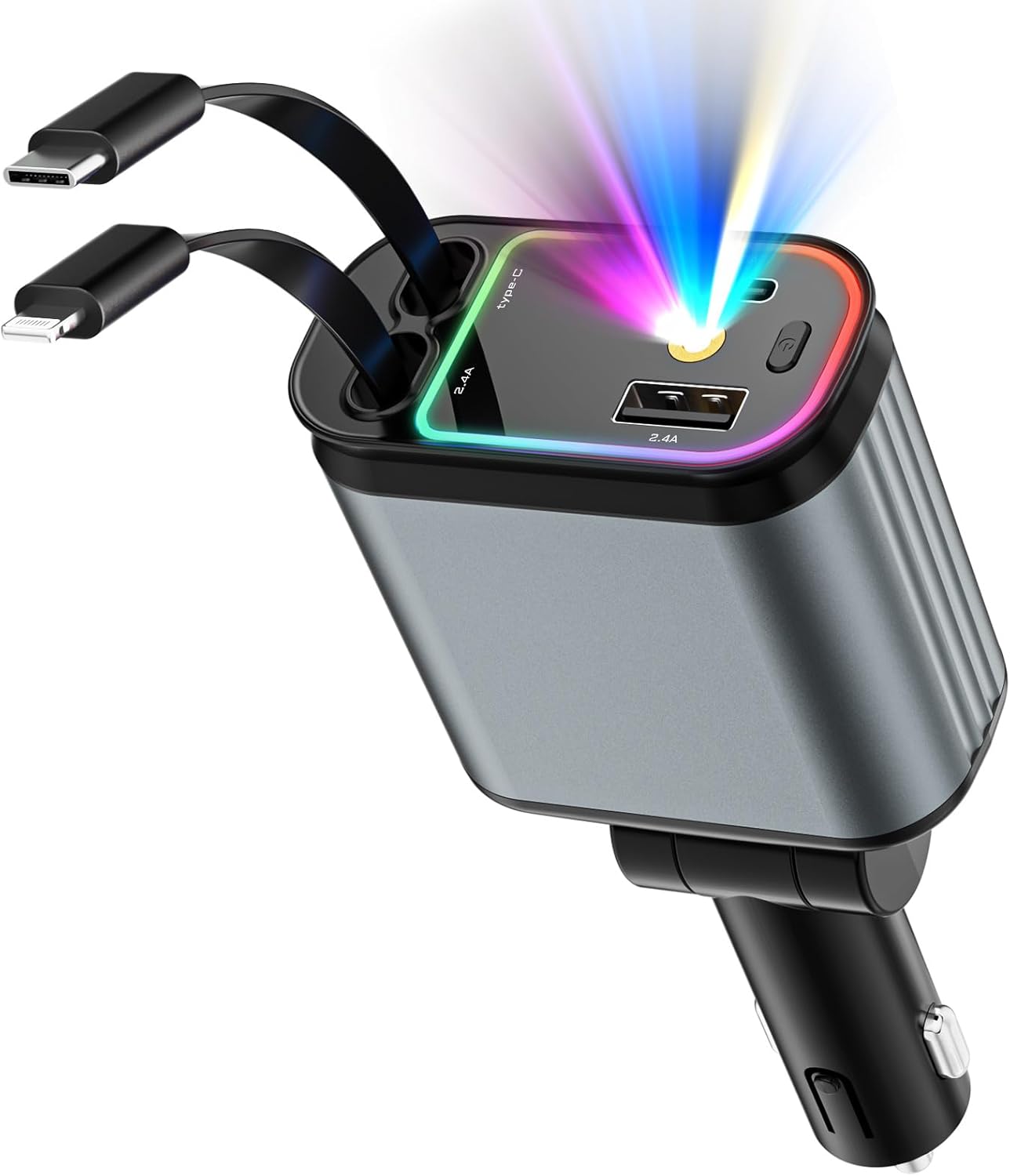 Fast 66W Car Charger with Starlight - Dual USB Ports