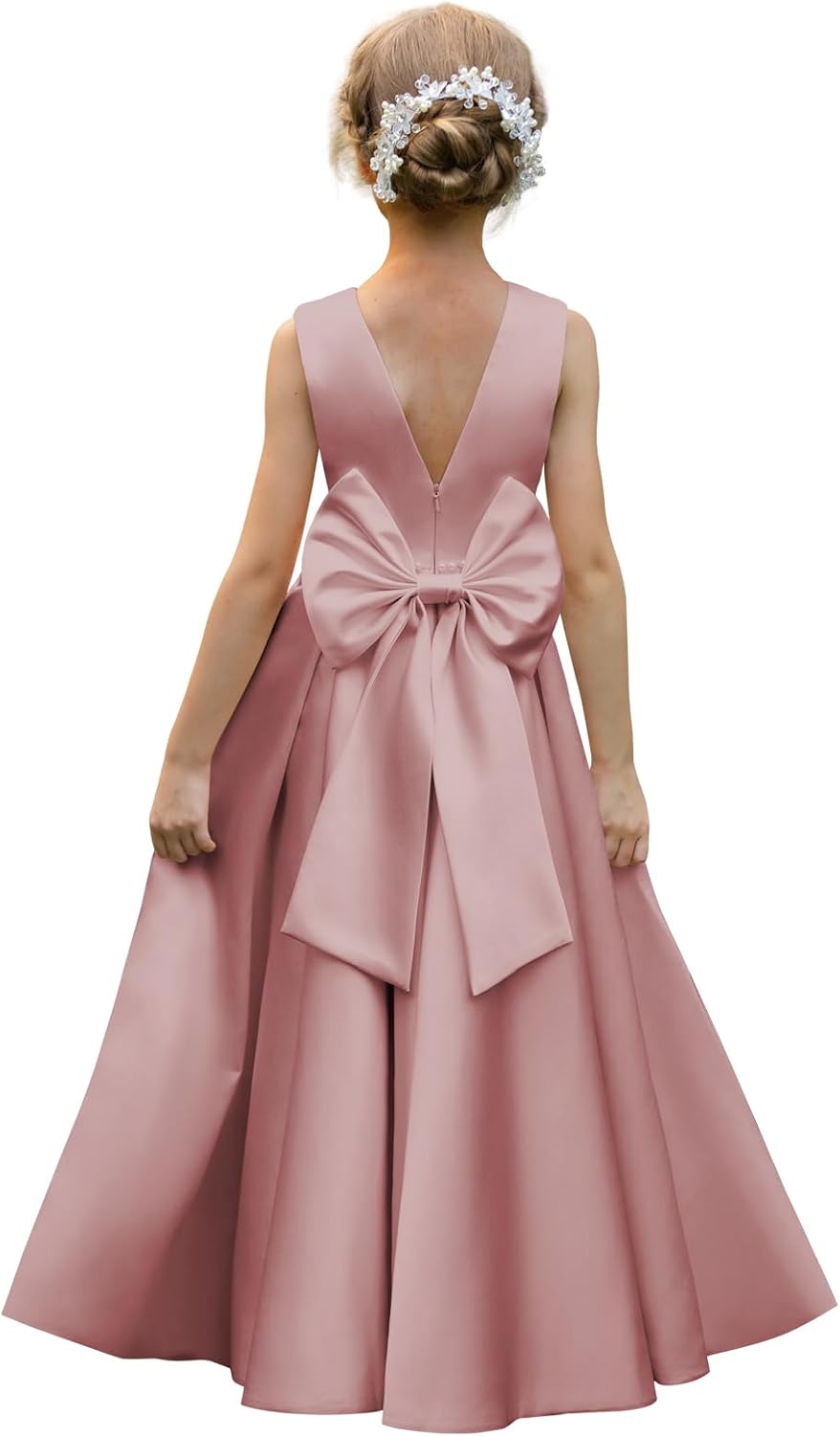 Elegant Satin Flower Girl Dresses for Weddings and Pageants