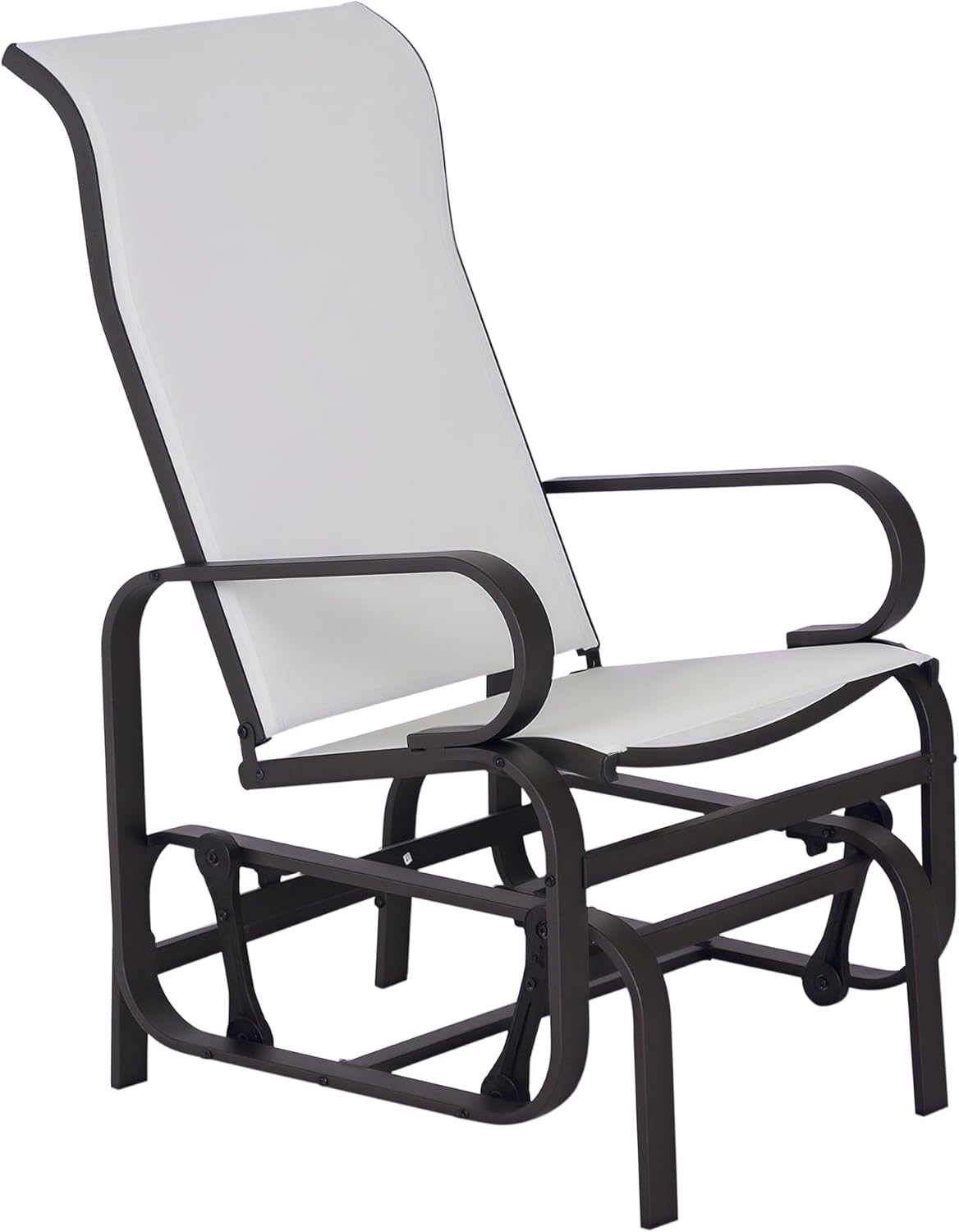 Cozy Outdoor Glider Chair with Smooth Rocking Mechanism